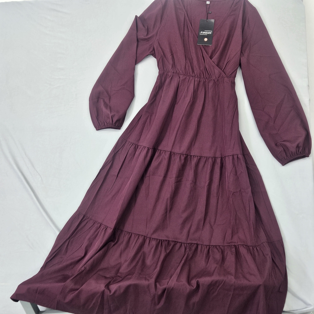 Elegant Plum Maxi Dress